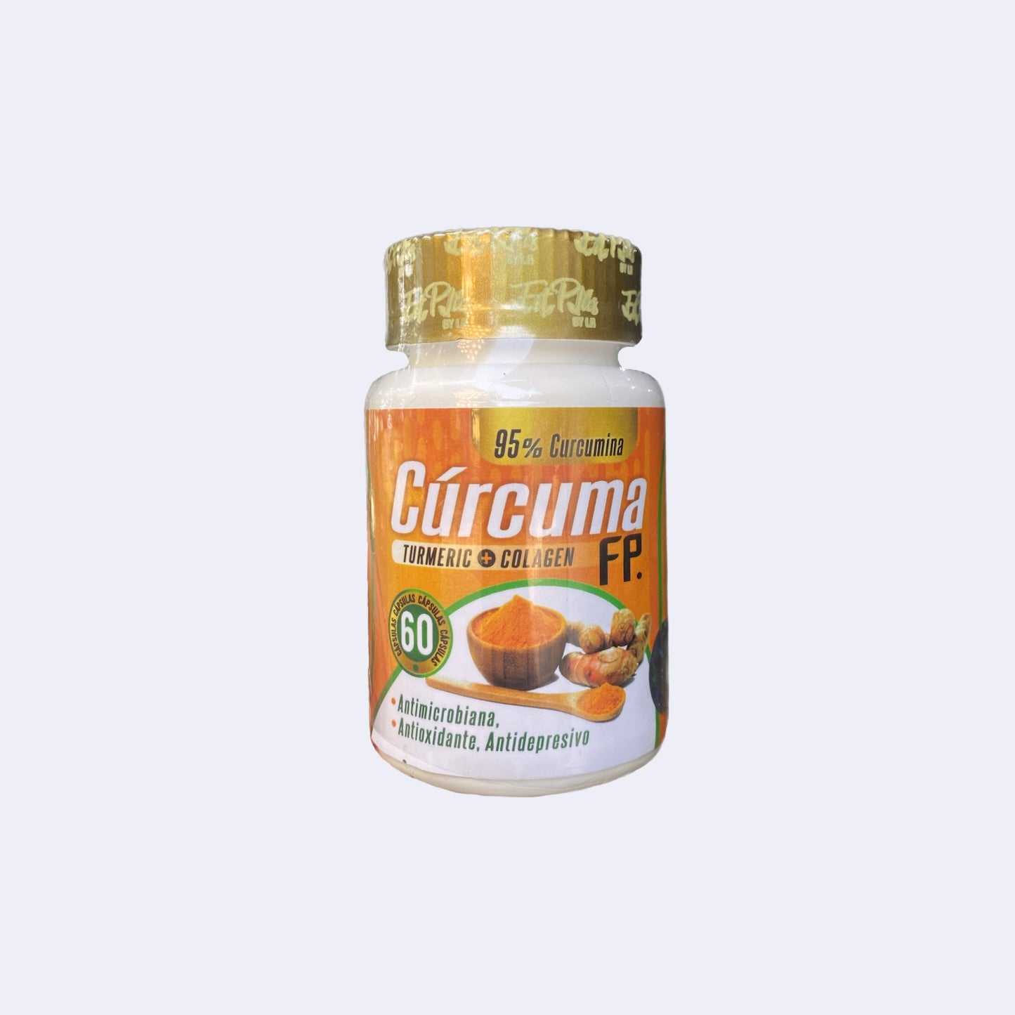 Cúrcuma FitPlus en frasco de 60 cápsulas