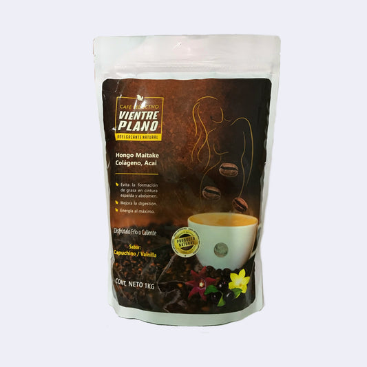 Café reductivo Vientre Plano FitPlus, sabor capuchino en sobre de 1 Kg